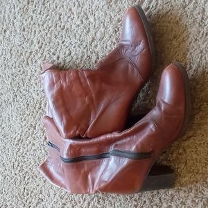 Brown leather boots women's size 7